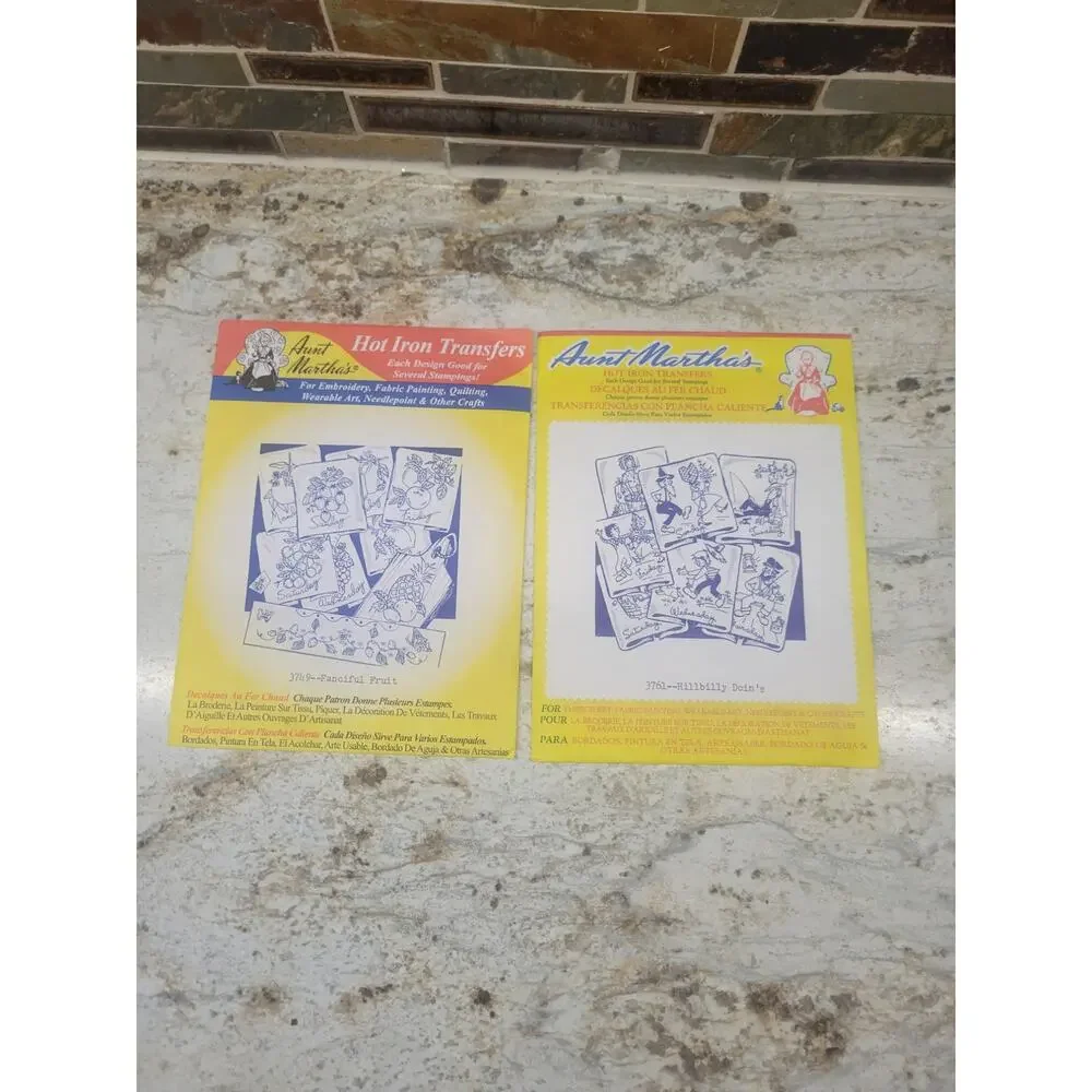 Vintage Aunt Marthas Hot Iron Transfers Lot of 11 Days of the Week Patterns